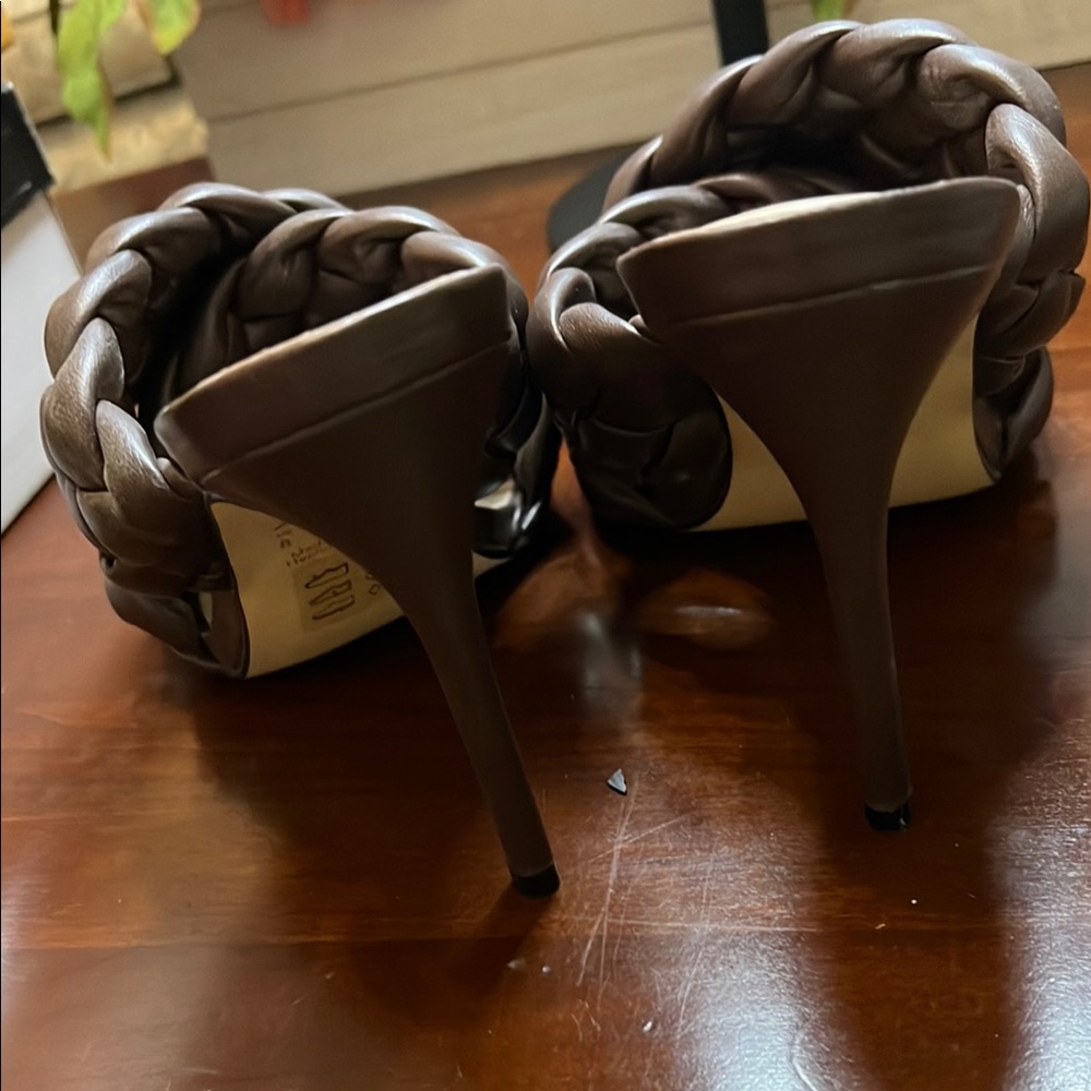 Aldo Women's Chocolate Braided Mules - Picture 6 of 9
